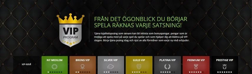 VIP programmet hos Cashiopeia belönar lojala spelare