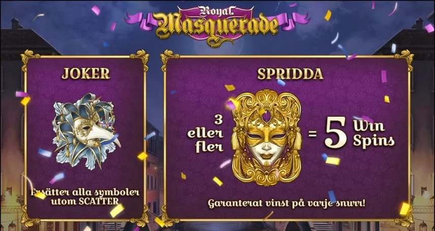 Bonusar i Royal Masquerade