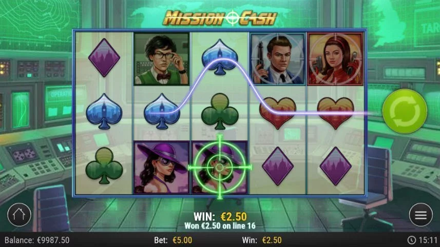 Casinospelet Mission Cash från den svenska spelutvecklaren Play