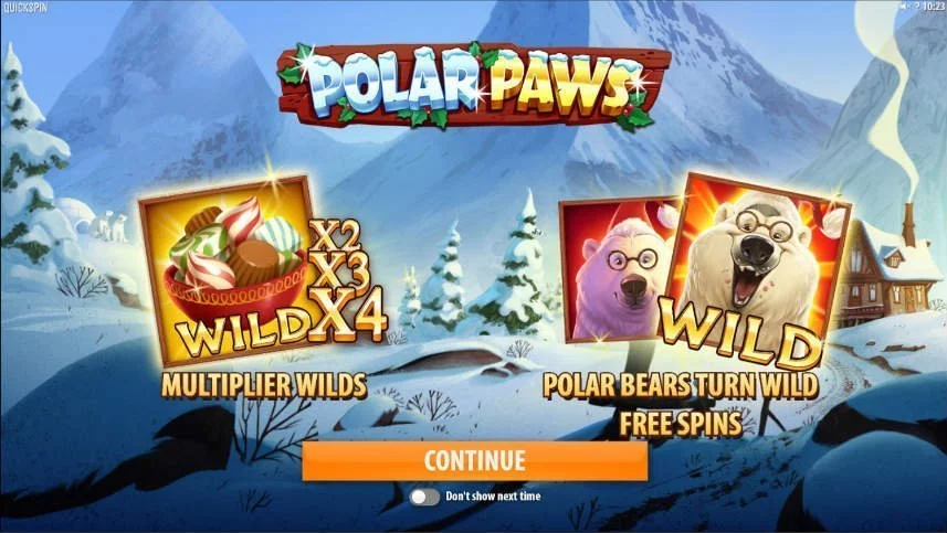 I denna bilden förklaras det hur olika former av wilds fungerar i casinospelet Polar Paws