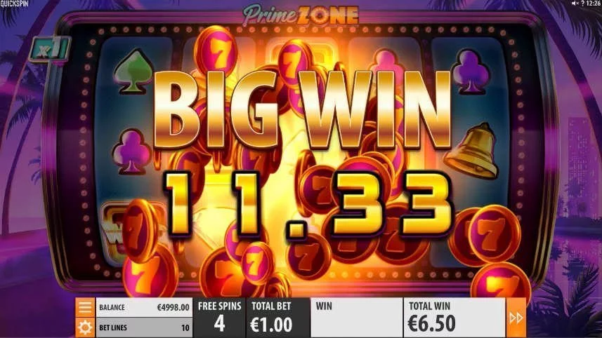 Vinst i casino spelet Wild Zone