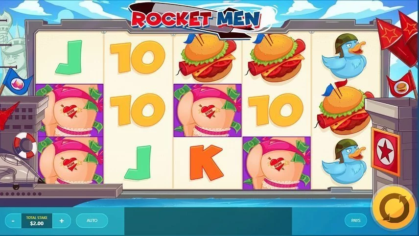 Rocket Men innehåller flera passande symboler