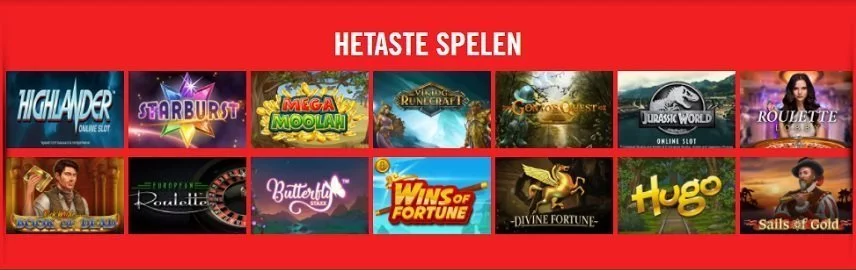 Vegas Hero erbjuder spel från flera utvecklare