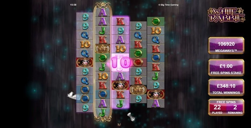 White Rabbit free spins förlänger hjulen