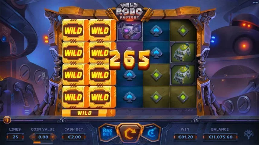 online slot som kallas wild robo factory