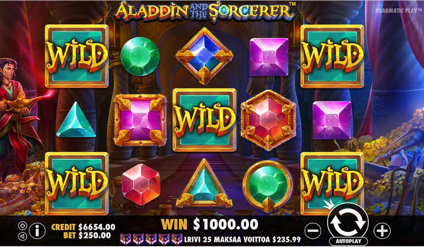 Casinospelet Aladdin and the Sorcerer från spelutvecklaren Pragmatic Play