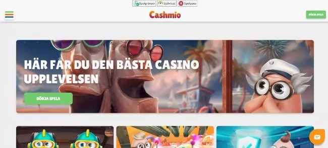 Cashmio online casino med bankid