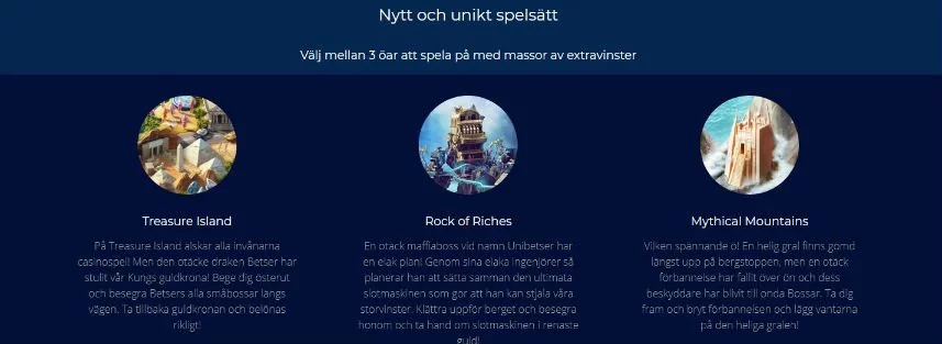 På bilden beskrivs äventyret på Casino Heroes