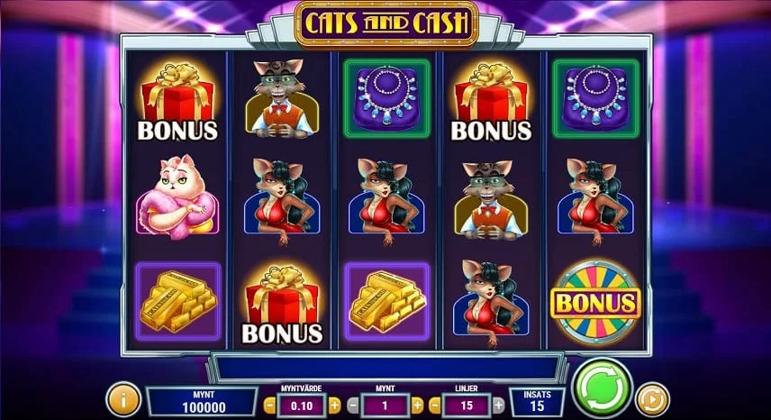 Spelfältet i Cats and Cash