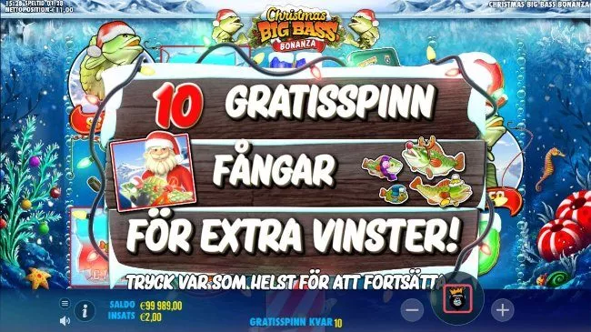 Christmas Big Bass Bonanza spelautomat från Pragmatic Play.