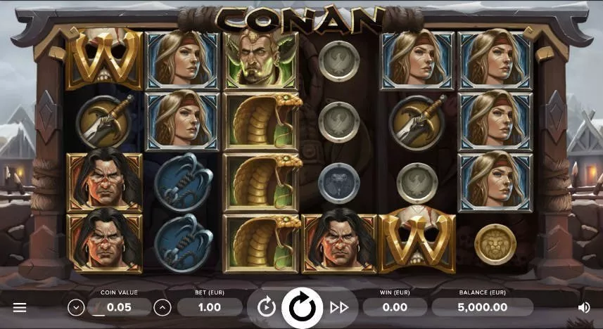 basspelet i online slot conan från netent