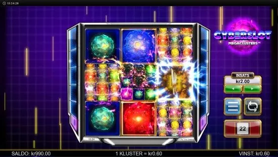 Cyberslot Megacluster bonusspel i casinospelet från Relax Gaming