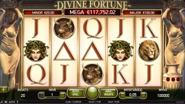 Divine Fortune är en spelautomat med progressiv jackpott från NetEnt.