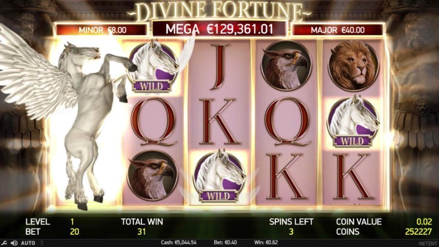 Divine Fortune bonusfunktion. I casinospelet Divine Fortune kan du låsa upp ett flertal olika bonusspel.