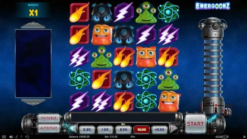 skärmbild från casinospelet Energoonz