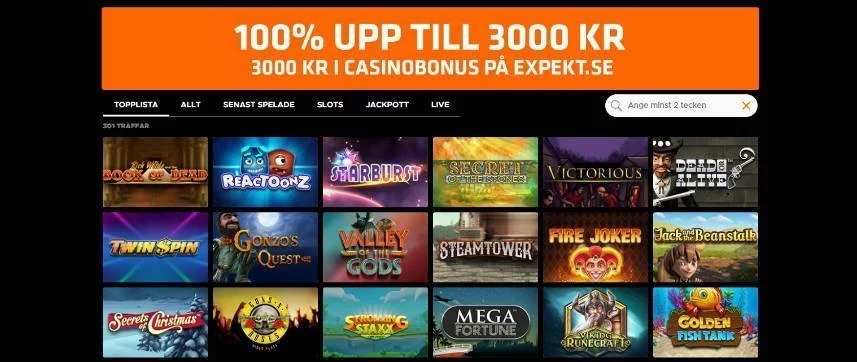 expekt casino index