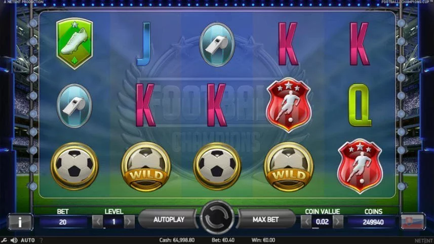 Basspelet i online slot Football Champions Cup