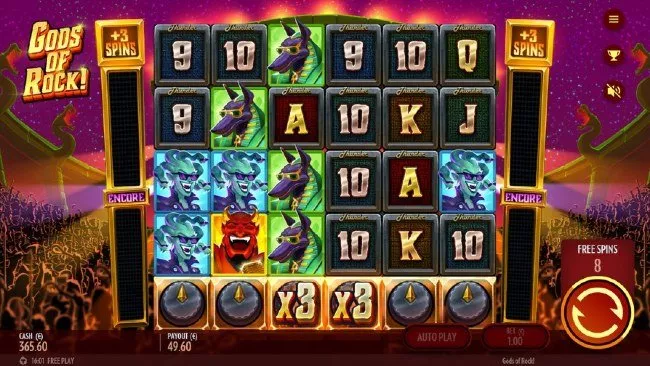 Gods of Rock online slot från Thunderkick.