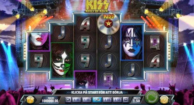 Kiss Reels of Rock spelautomat från Play'n GO.