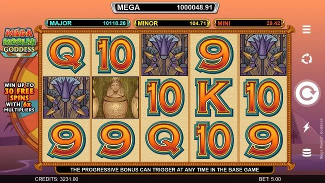 Mega Moolah Goddes spelautomat från Microgaming