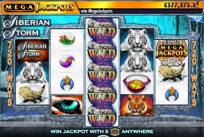 Funktionerna i MegaJackpots Siberian Storm