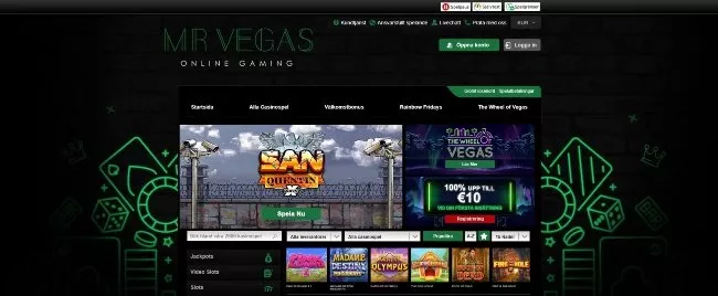 Mr Vegas online casino med BankID