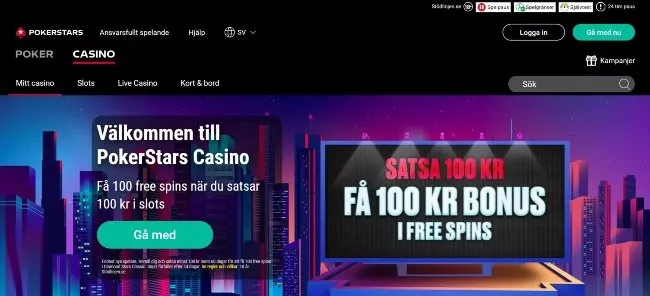 Pokerstars Casino nätcasino med BankID