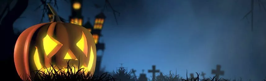 banner med pumpa för halloween