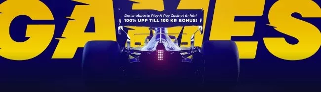 Race Casino har en välkomstbonus på 100 procent upp till 100 kronor.