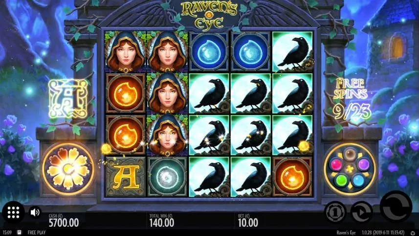 freespins i online slotten ravens eye