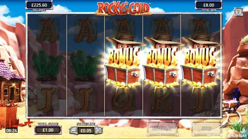 bonus i online slot Rockys Gold