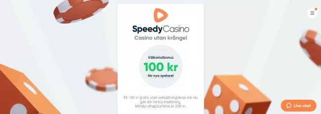 Speedy Casino nätcasino med BankID