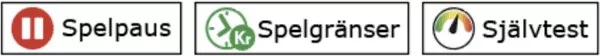 En banner som måste vara tillgänglig på alla casinon med svensk licens. Denna består av länkar till Spelpaus, Spelgränser och ett självtest.