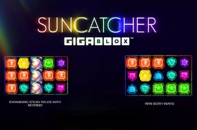 Suncatcher Gigablox online slot från Yggdrasil