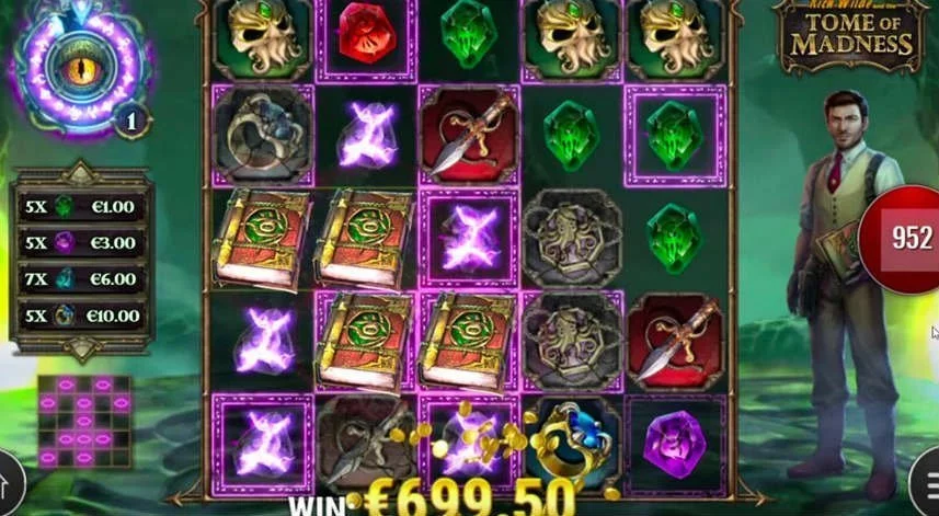 Tome of Madness är ett casinospel med fallande symboler