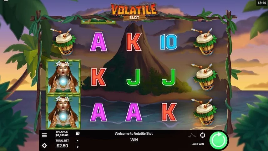 Online sloten Volatile Slot från Golden rock Studios