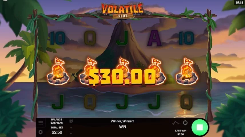 Vinst i Volatile Slot