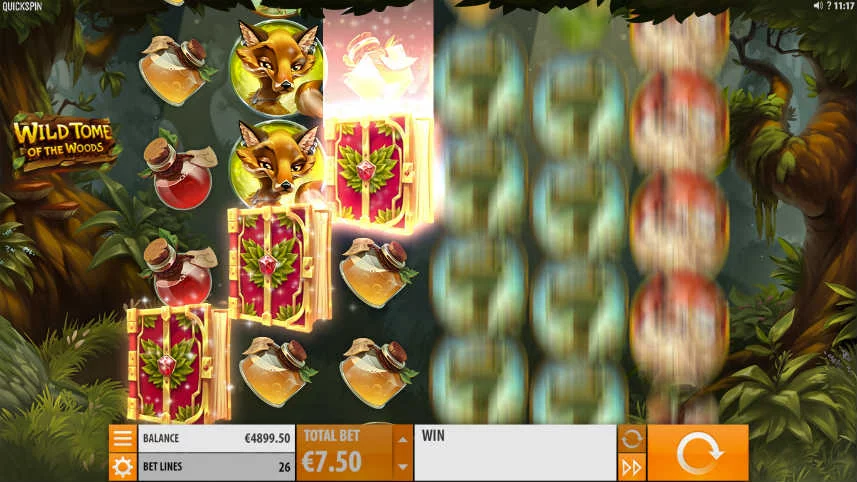 casinospelet wild tome of the woods från spelutvecklaren quickspin